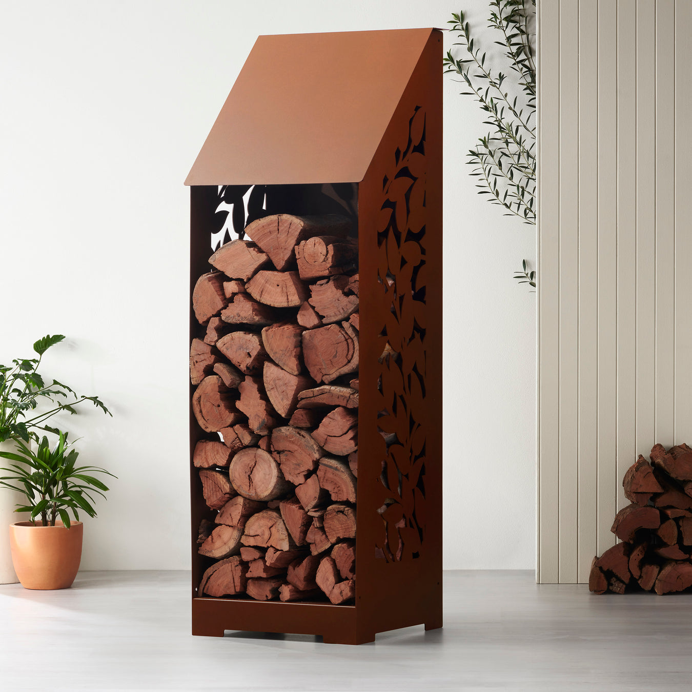 Metal firewood storage box clearance